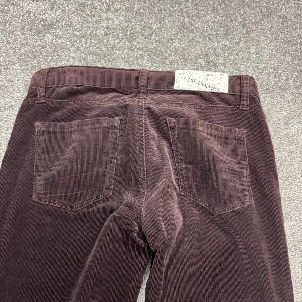 BlankNYC Mid Rise Slim Fit Corduroy Pants Womens 28 Dark Brown 5-Pocket Stretch - Picture 15 of 16